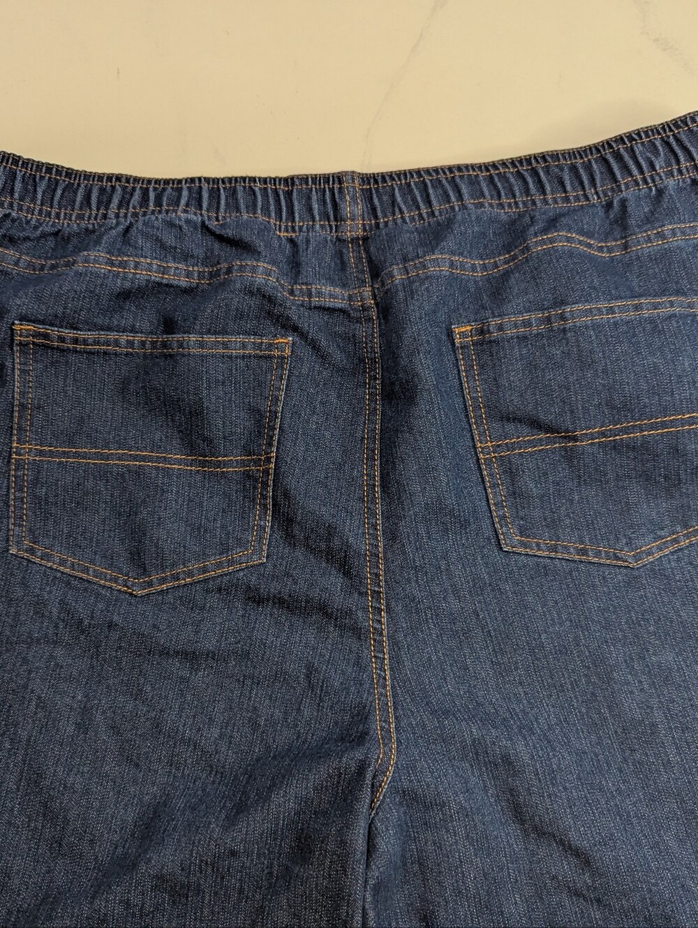 Jeno Neuman Blue Denim Pull On Pants Women's Size 18 Elastic Waist Comfort - Picture 9 of 9
